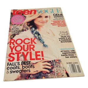 Teen Vogue Magazine November 2012 Demi Lovato Cover Karlie Kloss Rock Your Style